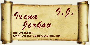 Irena Jerkov vizit kartica